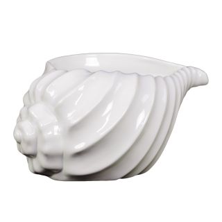 Urban Trends White Ceramic Large Decorative Shell
