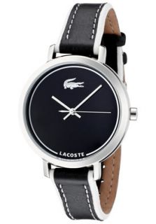 Lacoste 2000500  Watches,Womens Nice Black Dial Black & White Leather, Casual Lacoste Quartz Watches