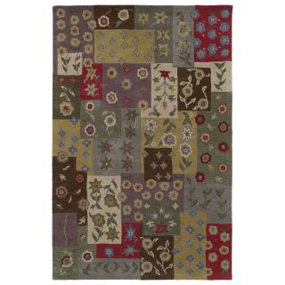 Lawrence Multi Patchwork Hand tufted Wool Rug (20 X 30)