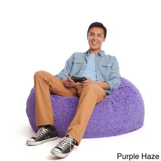 Shag Shag Plush Furniture Bean Bag Purple Size Small