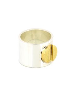 Silver & Gold Screw Top Ring by A.L.C. Jewelry