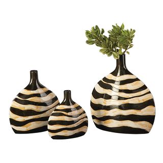 Zebra Print Vase Set