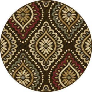 Lagoon Brown Transitional Area Rug (710 Round)