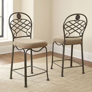 Winsor Dark Bronze Counter height Chairs (set Of 2)