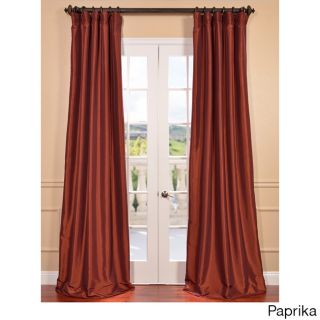 Eff Faux Silk Taffeta Solid Blackout Curtain Panel Red Size 50 X 84