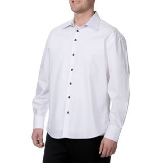 Steve Harvey Mens White Button Down Shirt