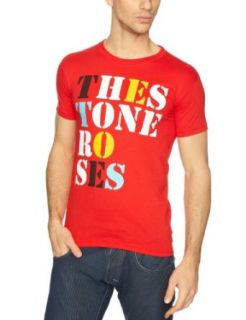 Mens The Stone Roses Font Logo Red T Shirt Clothing