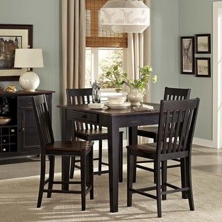 He Zachary 5 piece Counter Height Dining Set Black Size 5 Piece Sets