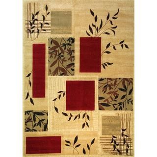 Amelia Ivory And Red Transitional Geometric Rug (23 X 311)
