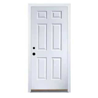 Fire Resistant 6 Panel Prehung Inswing Steel Entry Door (Common 32 in x 80 in; Actual 33.5 in x 81.5 in)