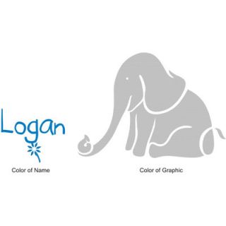 Alphabet Garden Designs Logans Elephant Wall Decal child116