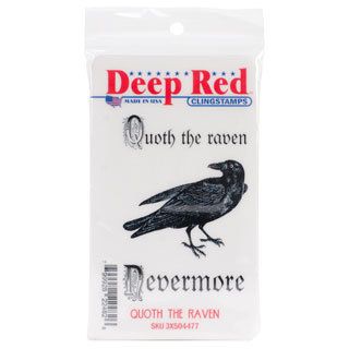 Deep Red Cling Stamp 3 X2   Quoth The Raven