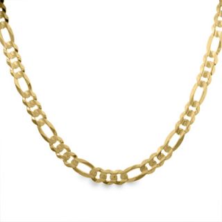 Mens 10K Gold 8.61mm Solid Concave Figaro Necklace   22   Zales