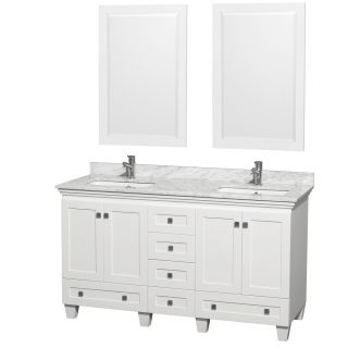 Wyndham Collection Acclaim White 60 inch Double Vanity