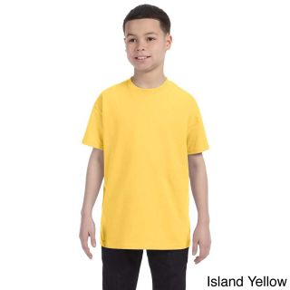 Jerzees Youth 50/50 Heavyweight Blend T shirt Yellow Size L (14 16)