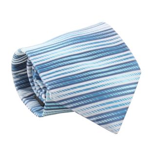 Ferrecci Mens Navy Stripes Necktie And Cuff Links Boxed Set