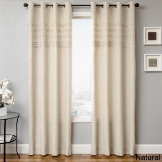 Softline Home Fashions Carry Pleated Gromment Top Curtain Panel Neutral Size 54 x 84