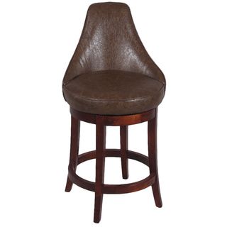 Antique Brown 30 inch Solid Birch Swivel Bar Stool