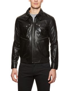 Zip Leather Jacket by Versace Collection