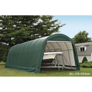 ShelterLogic 14-Ft.W Round-Style Instant Garage — 20ft.L x 14ft.W x 12ft.H, 2 3/8in. Frame, Green, Model# 95341  Round Style Instant Garages
