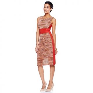 CSC® studio Sleeveless Crinkled Space Dyed Knit Dress with Solid Panels