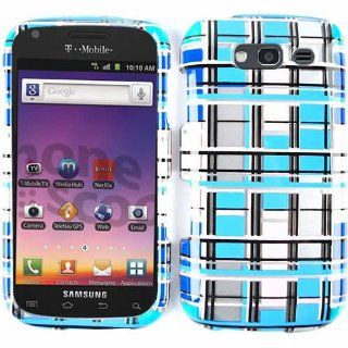 For Samsung Blaze T769 Case Cover   Blue White Blocks Silver Pink TP1454 S Cell Phones & Accessories