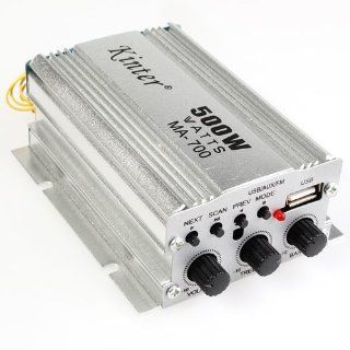Kinter 2 Channel 500W USB AUX FM  Car Audio Amplifier DC12V With Remote Control Electronics