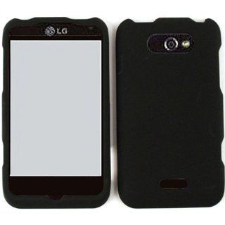 ACCESSORY HARD RUBBERIZED CASE COVER FOR LG MOTION 4G MS 770 BLACK Cell Phones & Accessories
