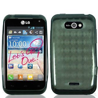 [K@K] PREMIUM LG MOTION 4G / MS770 TPU FLEXIBLE SKIN IN SMOKE Cell Phones & Accessories