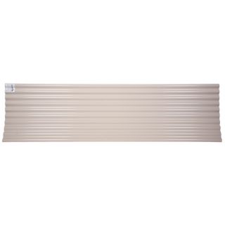 Tuftex 96 in x 26 in .3 Gauge Opaque Tan Corrugated Pvc Roof Panel