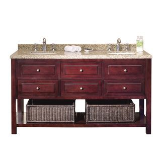 Ove Decors Ove Decors Danny 60 inch Bath Vanity With Solid Wood Construction And Granite Countertop Brown Size Double Vanities