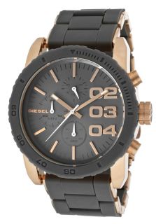 Diesel DZ5307  Watches,Womens Chronograph Gray Dial Gray Silicone Over Rose Gold Tone IP SS, Chronograph Diesel Quartz Watches