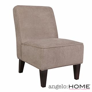 Angelohome Dover Parisian Tan gray Velvet Armless Chair