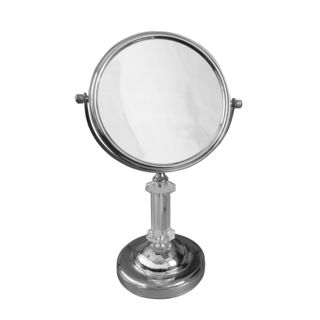 Free Standing Roman Pedestal 5x Magnifying Makeup Mirror