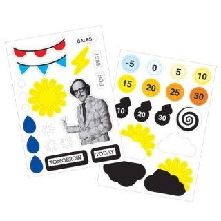 Retro Weather Forecast Fridge Magnets with Michael Fish Kitchen & Dining