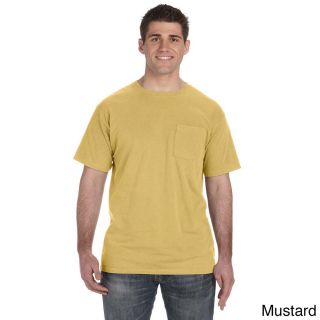 Authentic Pigment Mens Ringspun Pocket T shirt Yellow Size XXL