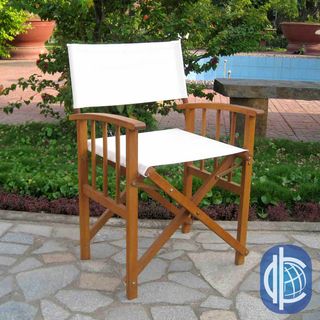 International Caravan International Caravan Acacia Mission style Directors Chair (set Of 2) Ivory Size 2 Piece Sets