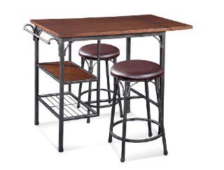 Shop High Rise Bistro Table Set (Dark Tobacco & Pewter Finish) at the  Furniture Store. Find the latest styles with the lowest prices from Bassett Mirror