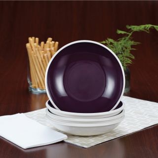 Rachael Ray Dinnerware Rise 4 piece Purple Stoneware Soup And Pasta Bowl Set