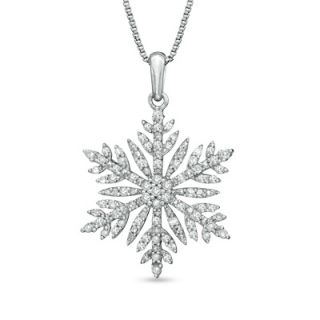 CT. T.W. Diamond Snowflake Pendant in Sterling Silver   Zales