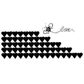 Penny Black Mounted Rubber Stamp 4 X2   Love Filled