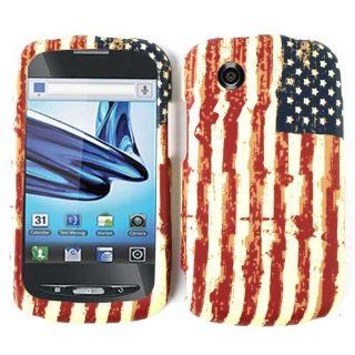 Newyorkcellphone Rustic Snap on Cover Faceplate for ZTE Avail z990 (USA Flag Distressed Flag) Cell Phones & Accessories