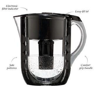 Brita Grand Water Filter Pitcher, Black Bubbles, 10 Cup Kitchen & Dining