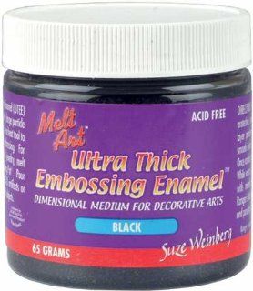 Melt Art Ultra Thick Embossing Enamel (UTEE) 4 Oz Black   Arts And Crafts Glue Guns