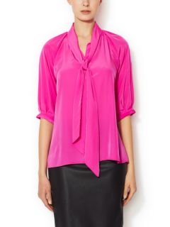 Tess Blouse with Scarf Tie Collar by Hunter Bell