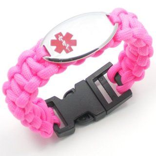 Chic Alert Medical Id Paracord Medical Alert Bracelet Pink 6.5" Health & Personal Care