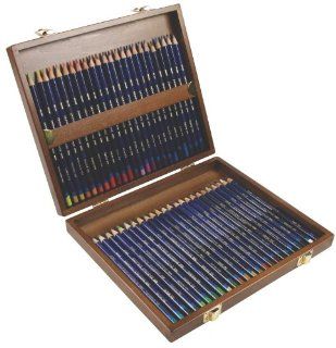 Derwent Inktense Pencils, 4mm Core, Wooden Box, 48 Count (2300151)  Artists Pencils 