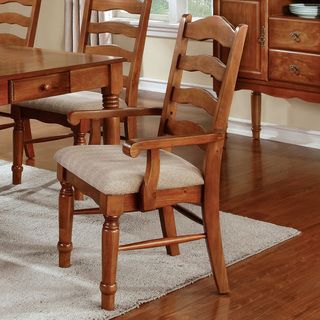 Furniture Of America Midvale American Oak Arm Chairs, Set Of 2