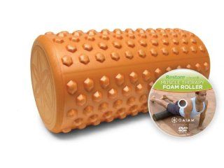 Gaiam Restore 12 Inch Textured Foam Roller w/ DVD  Exercise Foam Rollers  Sports & Outdoors
