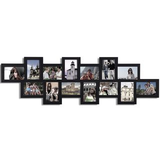 Adeco Black Wooden 14 photo Hanging Collage Picture Frame Black Size Other